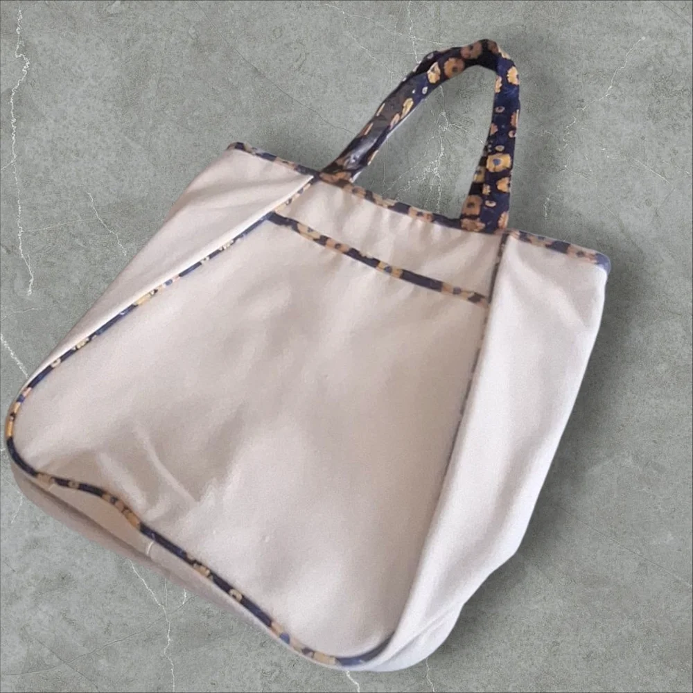 Shoshanna Cream Tote with Floral Accents